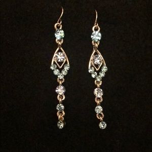 Light turquoise, coastal fog gemstone earrings